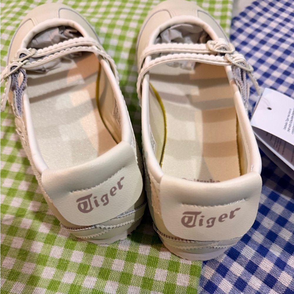 Onitsuka Tiger by Asics Women’s Cream Double-Strap Mary Jane Flats - Picture 7 of 7